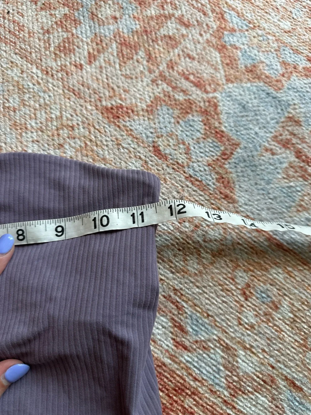 Lululemon Ribbed Nulu Asymmetrical Yoga Tank Top Purple Ash W1ERPS size 0
